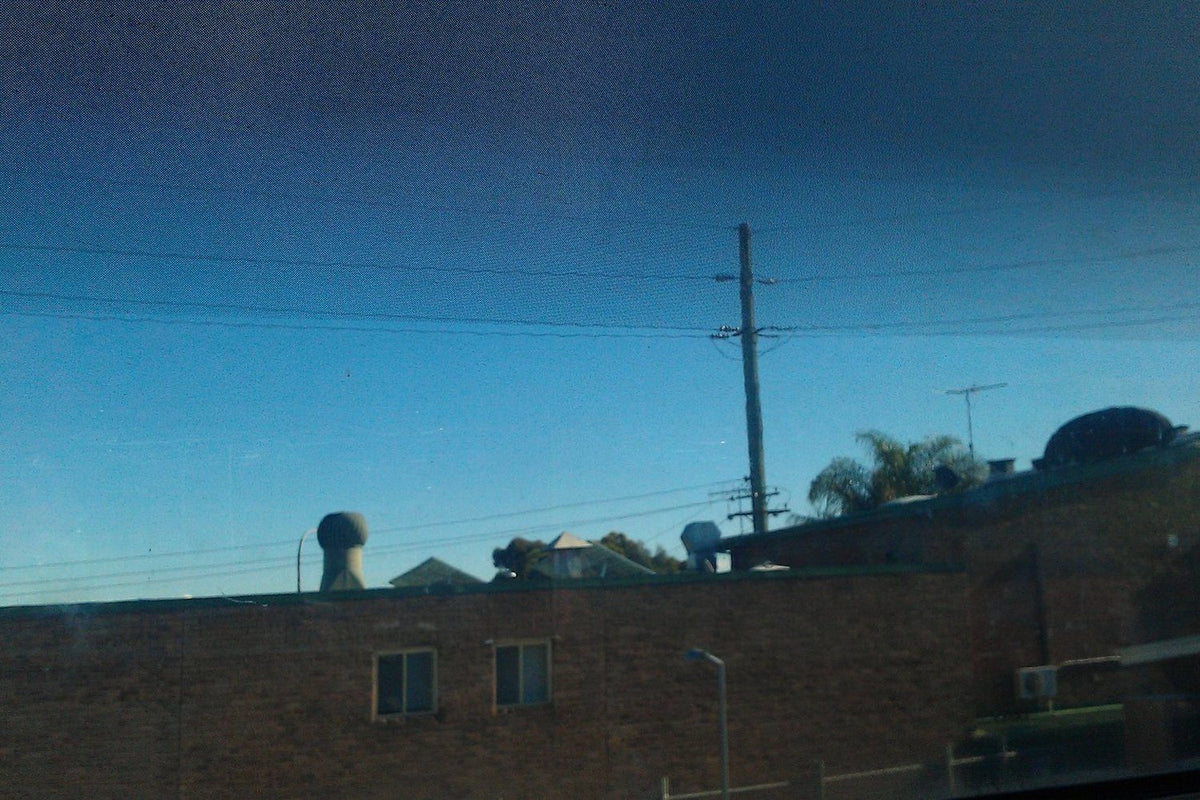 View through a tinted window