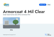 Solar Gard Armorcoat 4 Mil Clear home and office window film (safety film, clear): 90% VLT