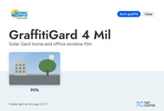 Solar Gard GraffitiGard 4 Mil home and office window film (anti-graffiti, clear): 90% VLT