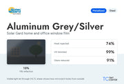 Solar Gard Aluminum Grey/Silver home and office window film (metallized, steel): 15% VLT